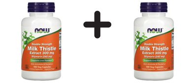 2 x NOW Foods Silymarin with Artichoke & Dandelion, 300mg - 100 vcaps