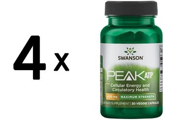 4 x Swanson Peak ATP 400, 400mg - 30 vcaps