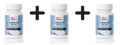 3 x Zein Pharma Hyaluron Forte HA 200 - 30 caps