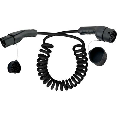 InLine® EV Spiral-Autoladekabel 22kW Typ2, 3-phasig, 5m