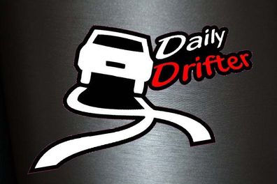 1 x Aufkleber Daily Drifter Drift Driftking Tuning Autoaufkleber Turbo Fun Gag