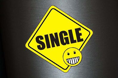 1 x Aufkleber Single Smiley Schild Plakette Smile Sticker Tuning Autoaufkleber