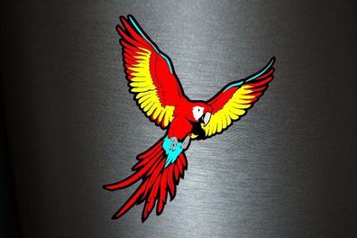 1 x Aufkleber Papagei Ara Langschwanzpapagei Rio Amazonas Sticker Tuning Vogel