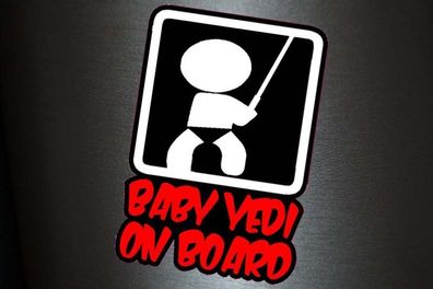 1 x Aufkleber Baby Yedi On Board Star Wars Darth Vader Trooper Sticker Fun Gag