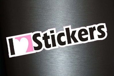 1 x Aufkleber I Love Stickers Domo Kun Shocker Tuning Smiley Stickerbomb Fun Gag