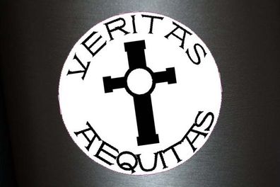 1 x Aufkleber Veritas Aequitas Emblem Rund Sticker Shocker Heilig Tuning Static