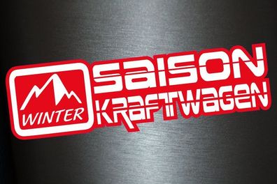 1 x Aufkleber Winter Saison Kraftwagen Sticker Tuning Autoaufkleber Shocker Fun
