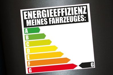 1 x Aufkleber Energieeffizienz Meines Fahrzeuges Sticker Tuning Autoaufkleber