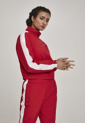 Urban Classics Damen Leichte Jacke Ladies Short Striped Crinkle Track Jacket
