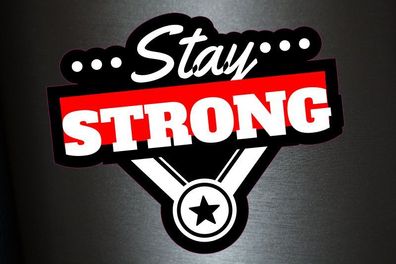 1 x Aufkleber Stay Strong Hart Star Stern Sticker Tuning Autoaufkleber Static