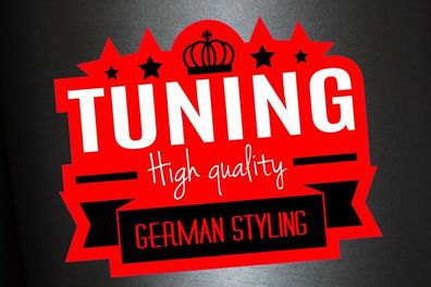 1 x Aufkleber Tuning High Quality German Styling Sticker Autoaufkleber Fun Gag