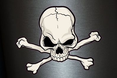 1 x Aufkleber Skull 007 Totenkopf Schädel Sensenmann Death Bones Sticker Tuning
