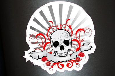 1 x Aufkleber Skull 014 Totenkopf Schädel Sensenmann Death Bones Sticker Tuning