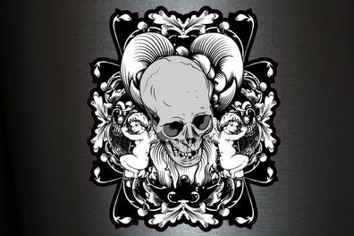 1 x Aufkleber Skull 020 Totenkopf Schädel Sensenmann Death Bones Sticker Tuning