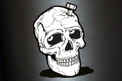 1 x Aufkleber Skull 035 Totenkopf Schädel Sensenmann Death Bones Sticker Tuning