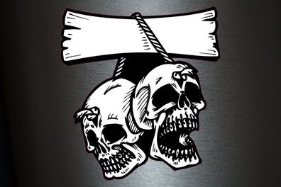 1 x Aufkleber Skull 024 Totenkopf Schädel Sensenmann Death Bones Sticker Tuning
