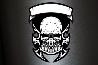 1 x Aufkleber Skull 030 Totenkopf Schädel Sensenmann Death Bones Sticker Tuning