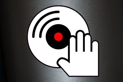 1 x Aufkleber DJ Vinyl Scratch LP Club Party Music Sticker Tuning Autoaufkleber