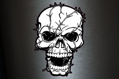 1 x Aufkleber Skull 042 Totenkopf Schädel Sensenmann Death Bones Sticker Tuning
