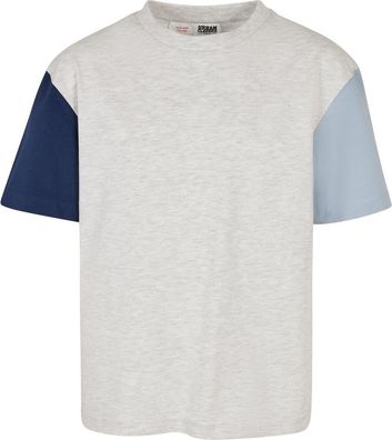 Urban Classics Jungen T-Shirt Boys Organic Oversized Colorblock Tee Lightgrey