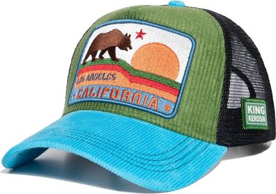 King Kerosin Cord Trucker Cap "California" KKI4C058