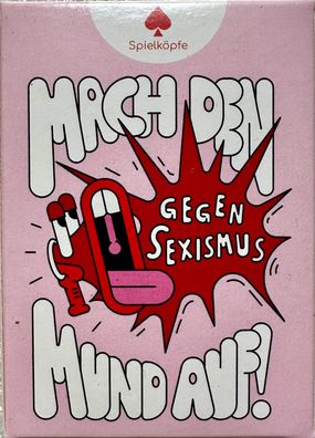 Mach den Mund auf gegen Sexismus Spielköpfe Familienspiel Kartenspiel Lernspiel