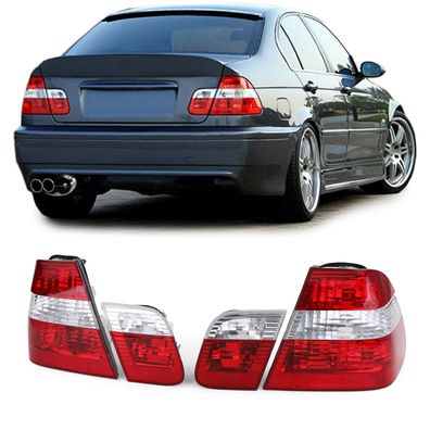Facelift Rückleuchten rot klar passend für 3er BMW E46 Limousine 01-05