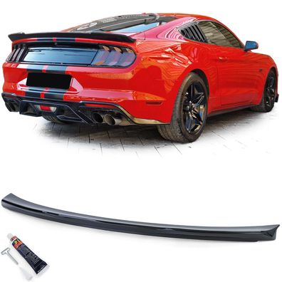 Sport Heck Spoiler Performance Schwarz Glanz für Ford Mustang Coupe 14-20