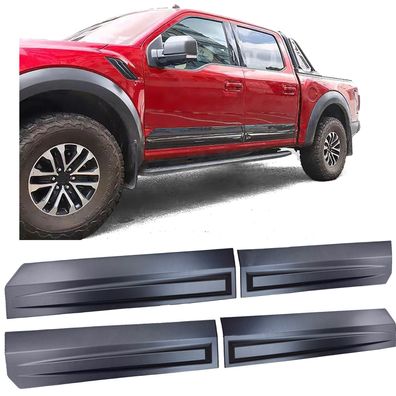 Breite Türleisten Prallschutz Offroad Panels Breit Schwarz für Ford F150 14-20