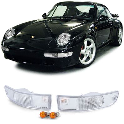 Front Blinker Klar Weiß Paar für Porsche 911 993 93-97