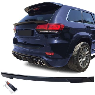 Heck Spoiler Lippe Mittig Schwarz Glanz passt für Jeep Grand Cherokee WK2 14-20