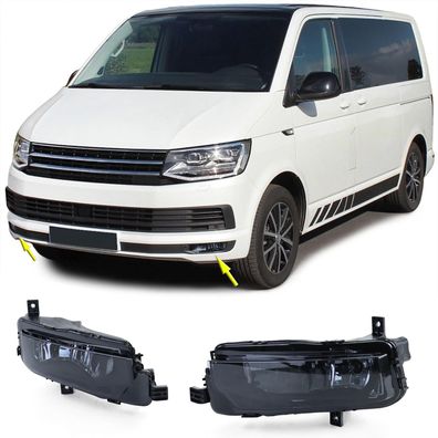 Klarglas Nebelscheinwerfer Schwarz Smoke Paar für VW T6 Bus Transporter ab 15