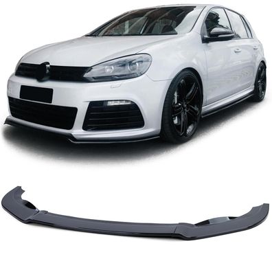 Frontspoiler Lippe Performance Schwarz Glanz für Golf 6 09-12 mit R20 Stoßstange