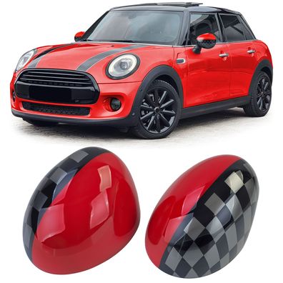 Spiegelkappen Performance Rot Schwarz passt für Mini F54 F55 F56 F57 13-18
