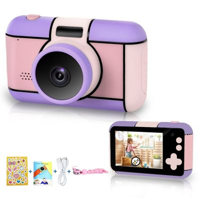 TEKOO Kinderkamera, 32 Megapixel, 2.4 Zoll, Spielzeug Kinderkamera, Lila