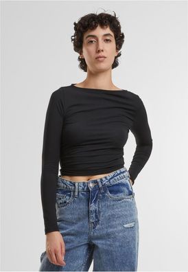 Urban Classics Damen Ladies Ruffled Super Slim Longsleeve TB7088