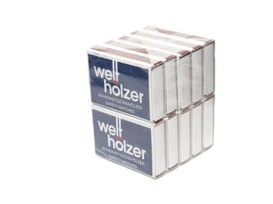 Welthölzer - 10 Streichholzschachteln - Originalverpackung