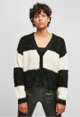 Urban Classics Damen Strickjacke Ladies Short Oversized Feather Cardigan