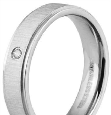 Damenring Ring Fingerring Edelstahl silberfarben Ringgröße: 62 Akzent 8050073-62
