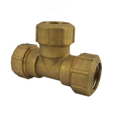 32mm PE Rohr Verschraubung Messing T-Stück