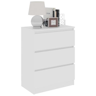Nachttisch Sideboard Weiß 60x35x76 cm Holzwerkstoff