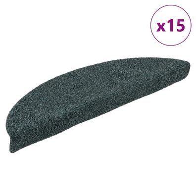 vidaXL Selbstklebende Treppenmatten 15 Stk. Grün 65x21x4cm Nadelvlies
