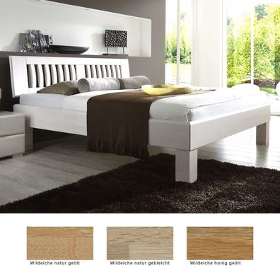 Massivholzbett Ascona Comfort Eiche Farbe und Größe nach Wahl Bett