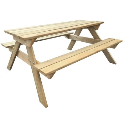 Holztische Picknicktisch Esstisch 150x135x71,5 cm Holz