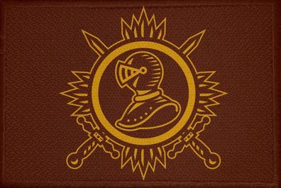 Aufnäher Ritter Motiv Nr. 39 Flagge Patch 9 x 6 cm