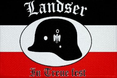 Aufnäher Landser in Treue Fest Flagge Patch 9 x 6 cm