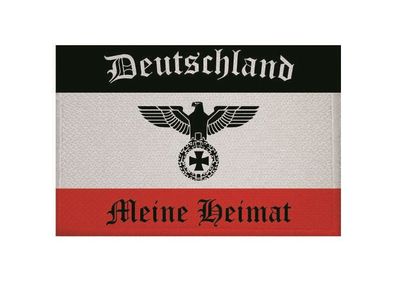 Aufnäher Reichsadler meine Heimat Flagge Patch 9 x 6 cm
