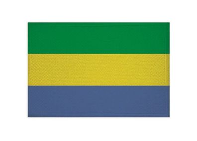 Aufnäher Gabun Flagge Patch 9 x 6 cm