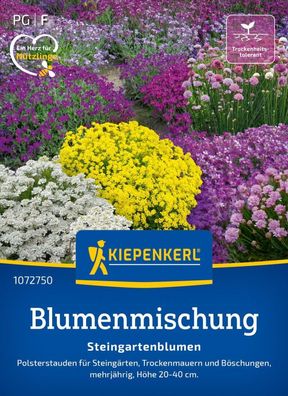 Blumenmischung Steingartenblumen, Polsterstauden für Steingärten,