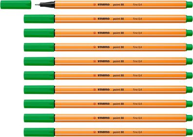 Stabilo - Fineliner - point 88-10er Pack - hellgrün